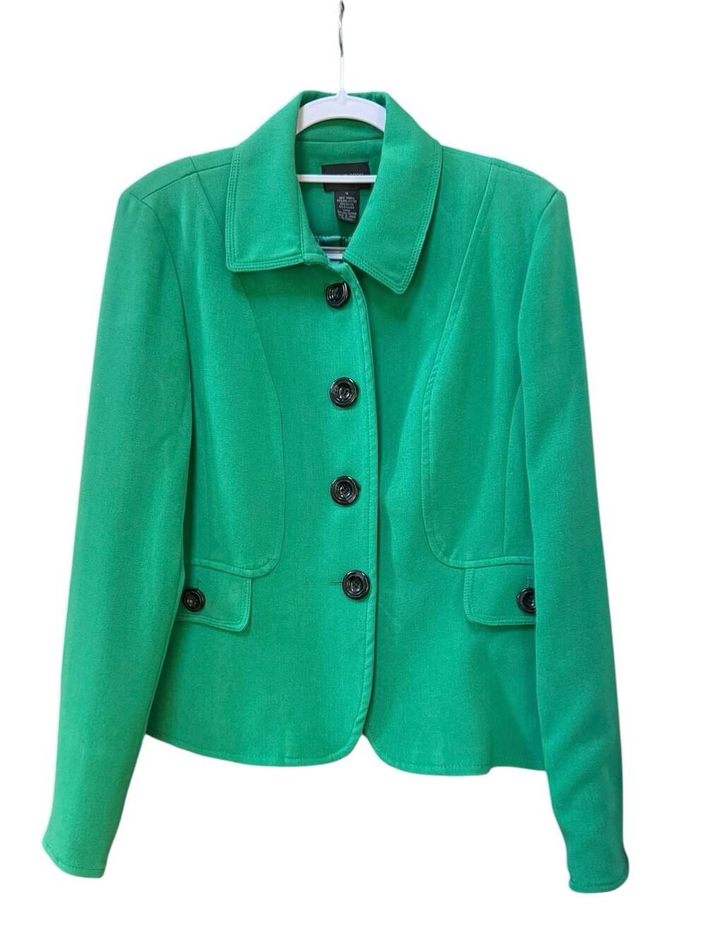 Focus 2000 Women's Bright Green Structured Career Blazer Jacket